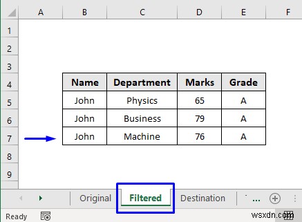 VBA เพื่อคัดลอกข้อมูลไปยังชีตอื่นด้วยตัวกรองขั้นสูงใน Excel
