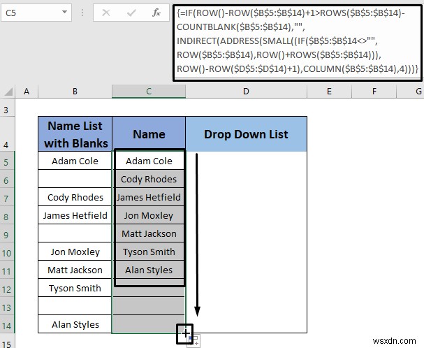 วิธีลบช่องว่างจากรายการตรวจสอบข้อมูลใน Excel (5 วิธี)