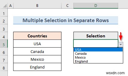 एक्सेल में एकाधिक चयन के साथ डेटा सत्यापन ड्रॉप-डाउन सूची बनाएं