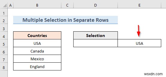 एक्सेल में एकाधिक चयन के साथ डेटा सत्यापन ड्रॉप-डाउन सूची बनाएं