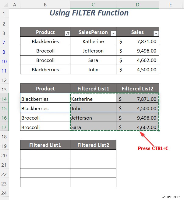 Excel में फ़िल्टर ड्रॉप-डाउन सूची की प्रतिलिपि कैसे करें (5 तरीके)