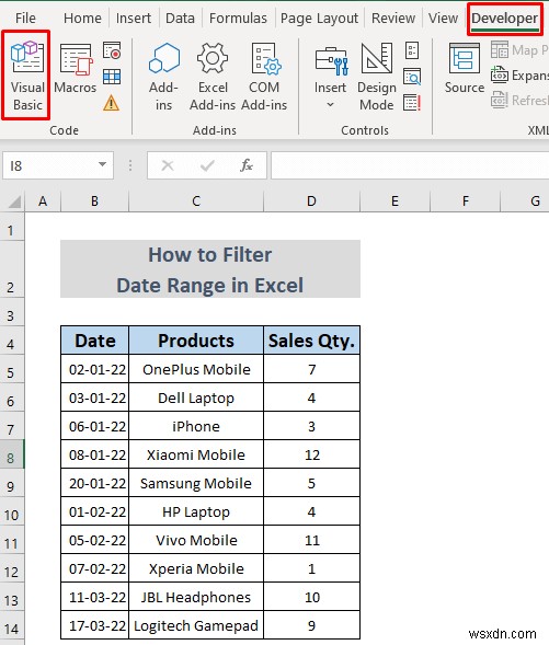 วิธีการกรองช่วงวันที่ใน Excel (5 วิธีง่ายๆ)