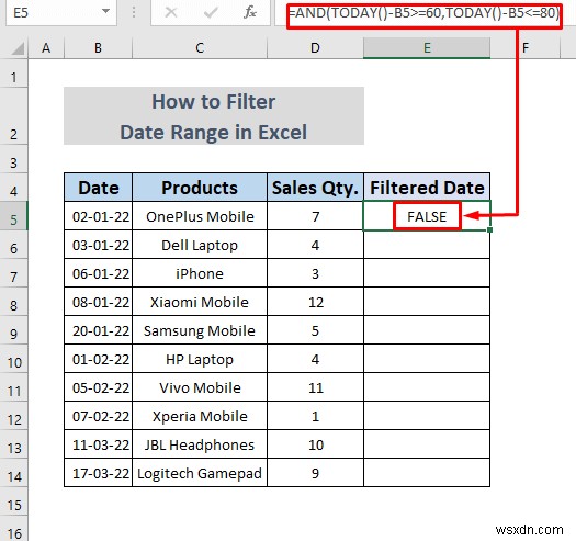 วิธีการกรองช่วงวันที่ใน Excel (5 วิธีง่ายๆ)