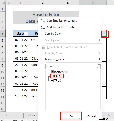 วิธีการกรองช่วงวันที่ใน Excel (5 วิธีง่ายๆ)