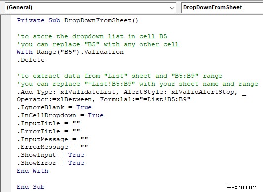 รายการตรวจสอบความถูกต้องของข้อมูลด้วย VBA ใน Excel (7 แอปพลิเคชัน)