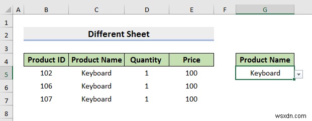 วิธีการเลือกจากเมนูดร็อปดาวน์และดึงข้อมูลจากชีตต่างๆ ใน ​​Excel