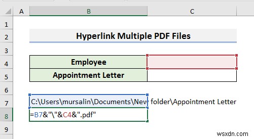 วิธีการไฮเปอร์ลิงก์ไฟล์ PDF หลายไฟล์ใน Excel (3 วิธี)