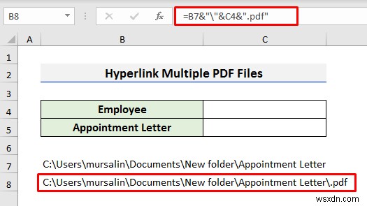 วิธีการไฮเปอร์ลิงก์ไฟล์ PDF หลายไฟล์ใน Excel (3 วิธี)