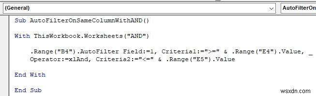 VBA เพื่อกรองอัตโนมัติพร้อมหลายเกณฑ์ในฟิลด์เดียวกันใน Excel (4 วิธี)