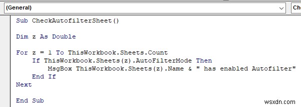 Excel VBA เพื่อตรวจสอบว่า AutoFilter เปิดอยู่ (4 วิธีง่ายๆ)