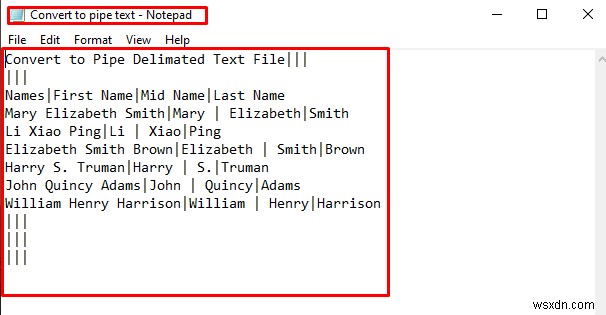 วิธีการแปลง Excel เป็นไฟล์ข้อความด้วยตัวคั่นไพพ์ (2 วิธี)