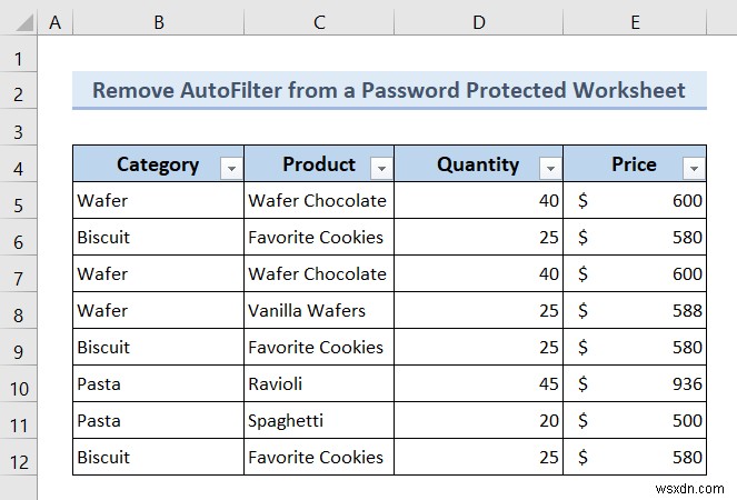 Excel VBA:ลบตัวกรองอัตโนมัติหากมีอยู่ (7 ตัวอย่าง)