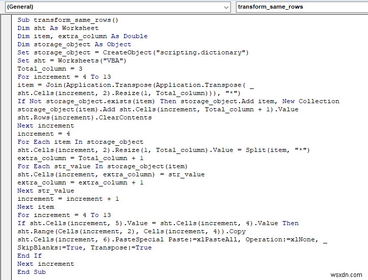 วิธีย้ายแถวที่ซ้ำกันเป็นคอลัมน์ใน Excel (4 วิธี)