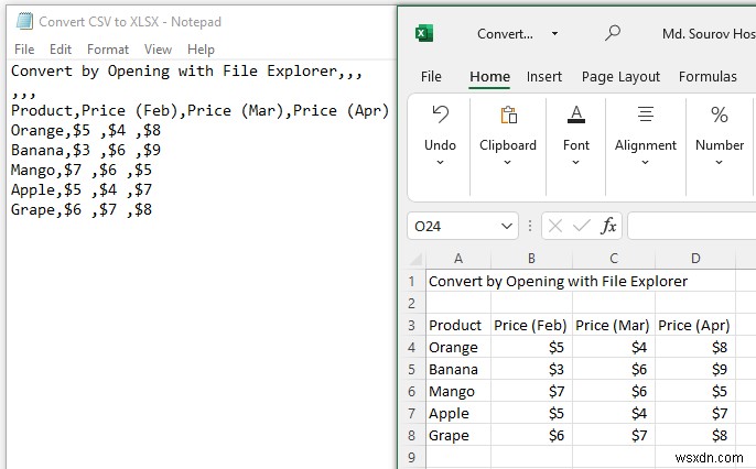 วิธีการแปลง CSV เป็น XLSX (4 วิธีด่วน)