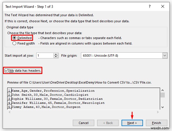 วิธีการแปลง CSV เป็น Excel ด้วยคอลัมน์ (5 วิธี)