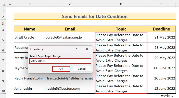 วิธีการส่งอีเมลหากตรงตามเงื่อนไขใน Excel (วิธีง่ายๆ 3 วิธี)