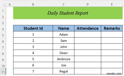วิธีสร้างรายงานกิจกรรมประจำวันใน Excel (5 ตัวอย่างง่ายๆ)