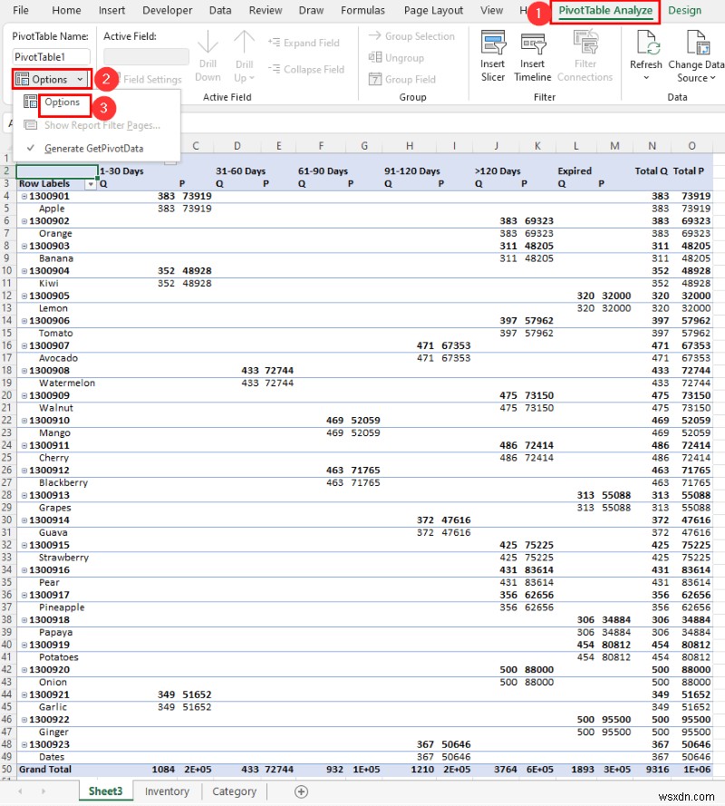 วิธีการสร้างรายงานอายุสินค้าคงคลังใน Excel (คำแนะนำทีละขั้นตอน)