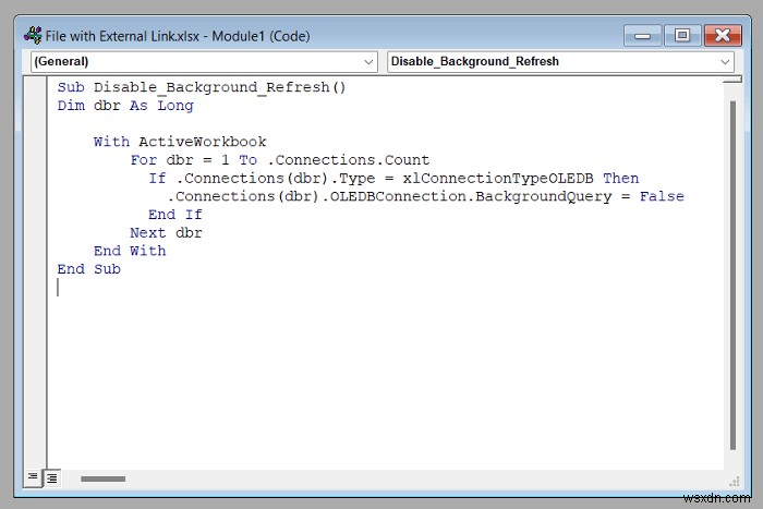 วิธีปิดใช้งานการรีเฟรชพื้นหลังใน Excel (2 วิธีที่มีประโยชน์)