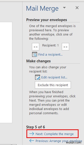 Mail Merge จาก Excel ไปยัง Word Envelopes (2 วิธีง่ายๆ)