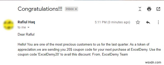 การรวมจดหมายใน Excel โดยไม่ต้องใช้ Word (2 วิธีที่เหมาะสม)