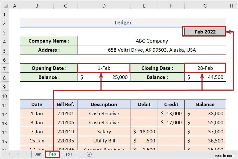 วิธีการสร้างบัญชีแยกประเภทใน Excel (ด้วยขั้นตอนง่ายๆ)
