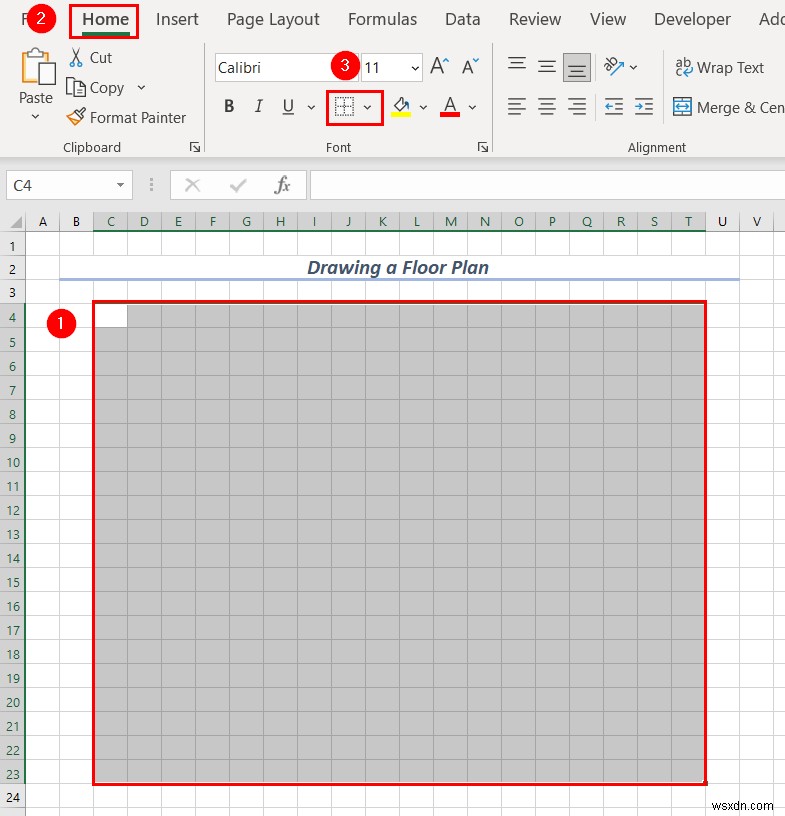 วิธีการวาดแบบวิศวกรรมใน Excel (2 ตัวอย่างที่เหมาะสม)