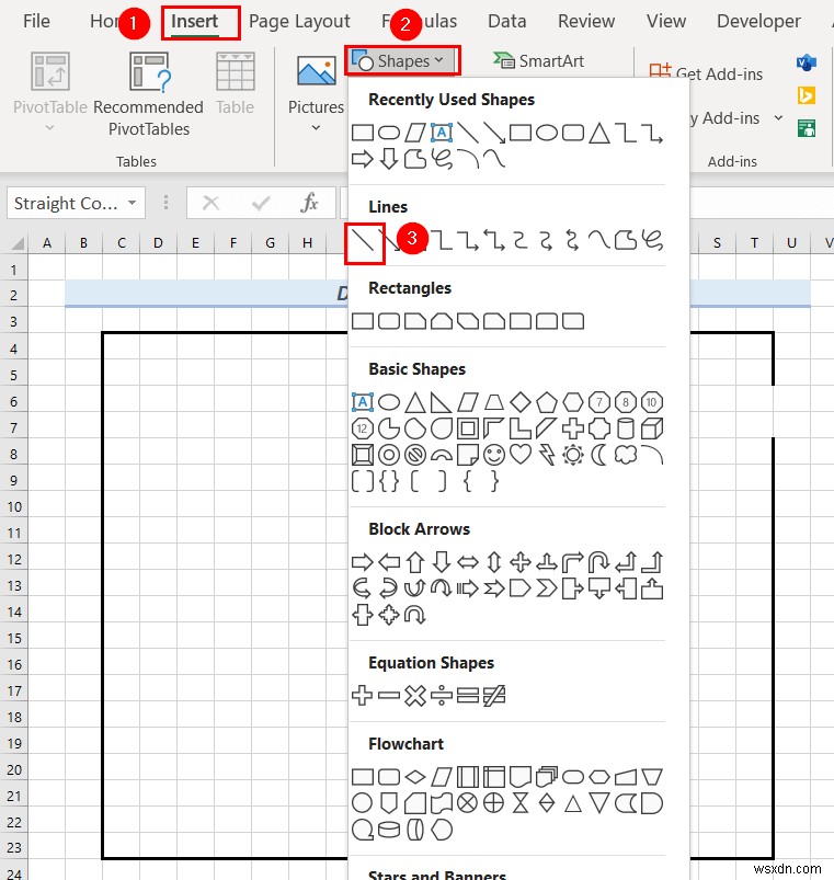 วิธีการวาดแบบวิศวกรรมใน Excel (2 ตัวอย่างที่เหมาะสม)