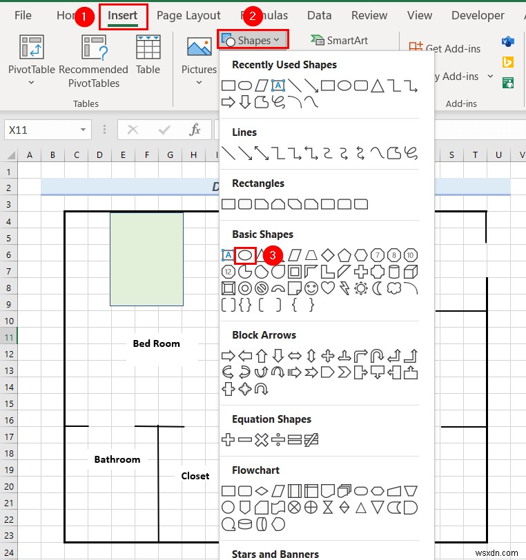 วิธีการวาดแบบวิศวกรรมใน Excel (2 ตัวอย่างที่เหมาะสม)