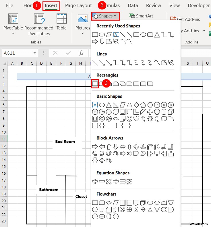 วิธีการวาดแบบวิศวกรรมใน Excel (2 ตัวอย่างที่เหมาะสม)