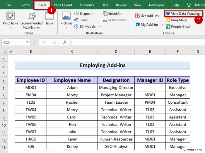 วิธีการสร้างแผนภูมิลำดับชั้นใน Excel (3 วิธีง่ายๆ)