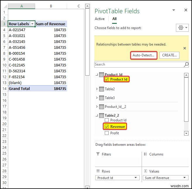 วิธีสร้างความสัมพันธ์ใน Excel ด้วยค่าที่ซ้ำกัน