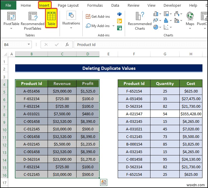 วิธีสร้างความสัมพันธ์ใน Excel ด้วยค่าที่ซ้ำกัน