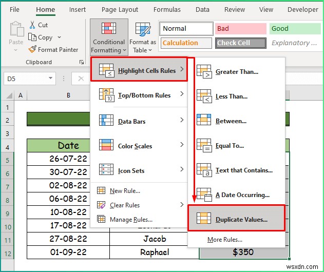 วิธีการใช้การจัดรูปแบบตามเงื่อนไขประเภทต่างๆ ใน ​​Excel