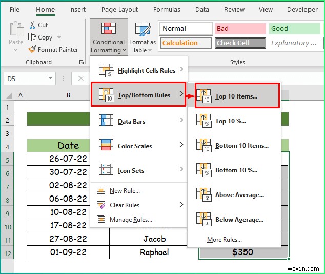 วิธีการใช้การจัดรูปแบบตามเงื่อนไขประเภทต่างๆ ใน ​​Excel