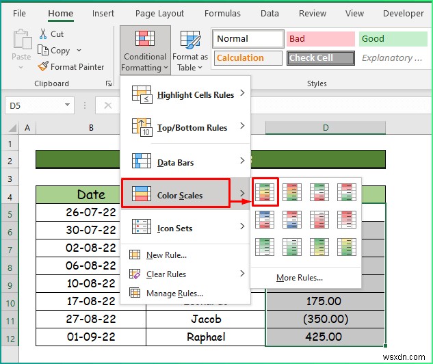 วิธีการใช้การจัดรูปแบบตามเงื่อนไขประเภทต่างๆ ใน ​​Excel