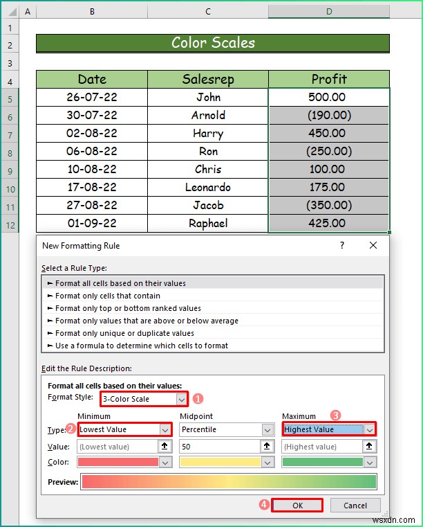 วิธีการใช้การจัดรูปแบบตามเงื่อนไขประเภทต่างๆ ใน ​​Excel