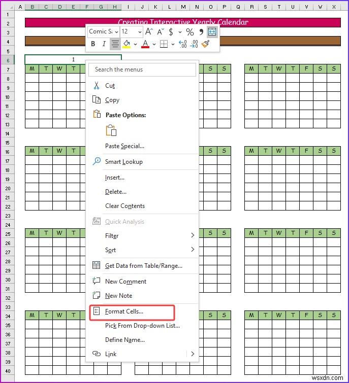 วิธีการสร้างปฏิทินเชิงโต้ตอบใน Excel (2 วิธีง่ายๆ)