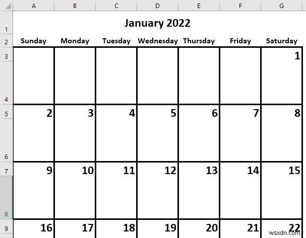 วิธีสร้างปฏิทินรายเดือนใน Excel (3 วิธีที่มีประสิทธิภาพ)