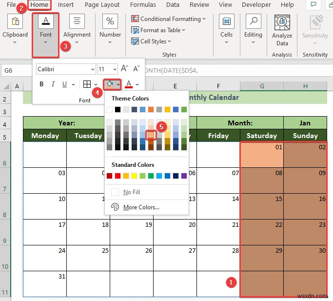 วิธีสร้างปฏิทินรายเดือนใน Excel (3 วิธีที่มีประสิทธิภาพ)