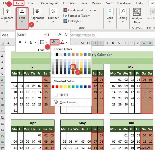 วิธีสร้างปฏิทินรายเดือนใน Excel (3 วิธีที่มีประสิทธิภาพ)