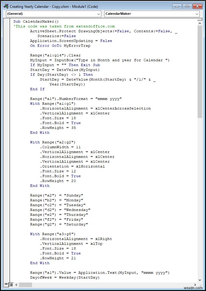 วิธีสร้างปฏิทินรายปีใน Excel (ด้วยขั้นตอนง่ายๆ)