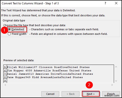 วิธีใช้ตัวแบ่งบรรทัดเป็นตัวคั่นในข้อความ Excel เป็นคอลัมน์