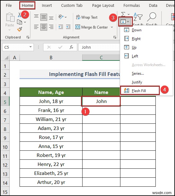 วิธีการแปลงข้อความเป็นคอลัมน์โดยไม่ต้องเขียนทับใน Excel
