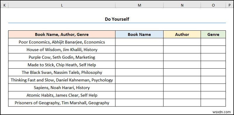 Excel में एक से अधिक सीमांकक वाले टेक्स्ट को कॉलम में कैसे बदलें