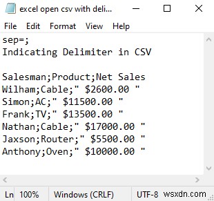 วิธีการเปิด CSV ด้วยตัวคั่นใน Excel (6 วิธีง่ายๆ)