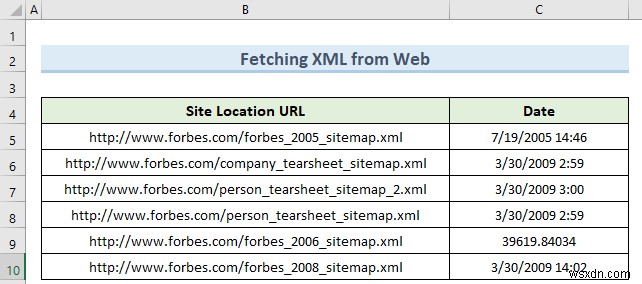 Cách chuyển đổi XML thành cột trong Excel (4 cách phù hợp)