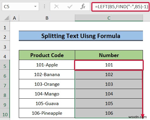 วิธีการแปลงคอลัมน์เป็นข้อความด้วยตัวคั่นใน Excel