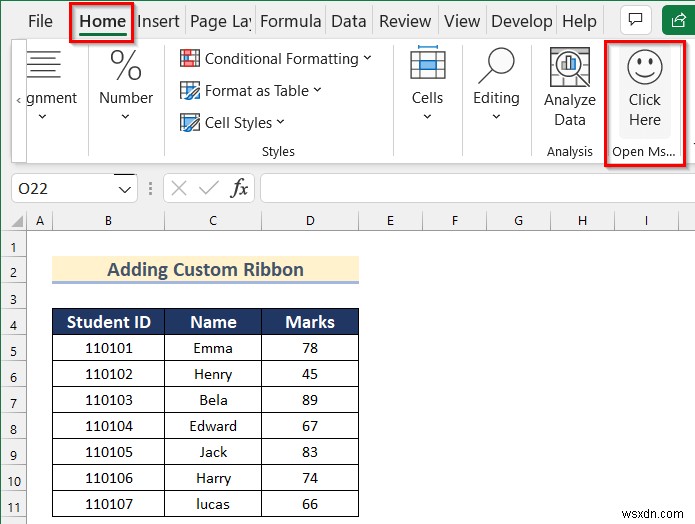วิธีการเพิ่ม Ribbon แบบกำหนดเองโดยใช้ XML ใน Excel