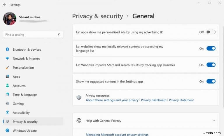 วิธีตรวจสอบและเปลี่ยนการตั้งค่าความเป็นส่วนตัวใน Windows 10 หรือ Windows 11